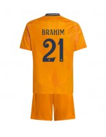 Real Madrid Brahim Diaz #21 Vieraspaita Lasten 2024-25 Lyhythihainen (+ shortsit)